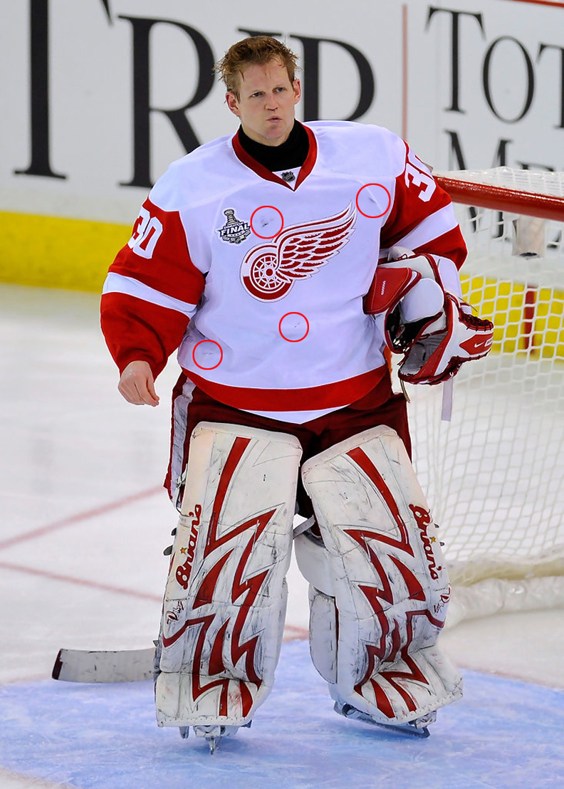 Chris Osgood Signed Detroit Red Wings Reebok Premier Jersey Beckett Coa Bas  - Autographed NHL Jerseys